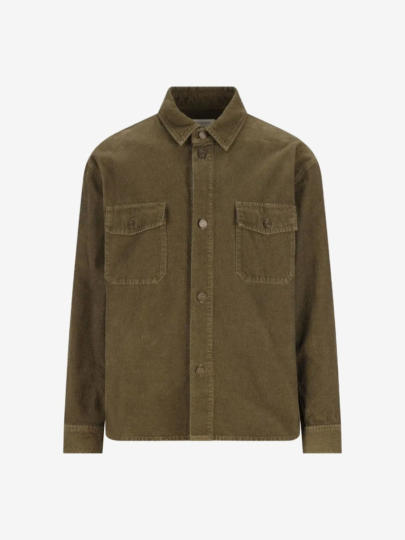 Saint Laurent Db Long Overshirt Hunting Khaki