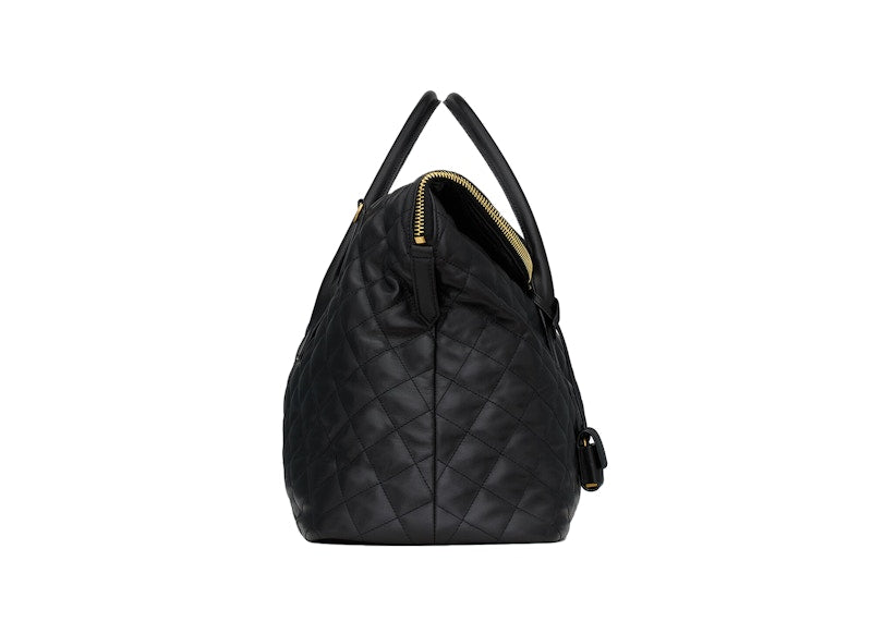 Saint Laurent ES Giant Travel Bag In Quilted Leather Black