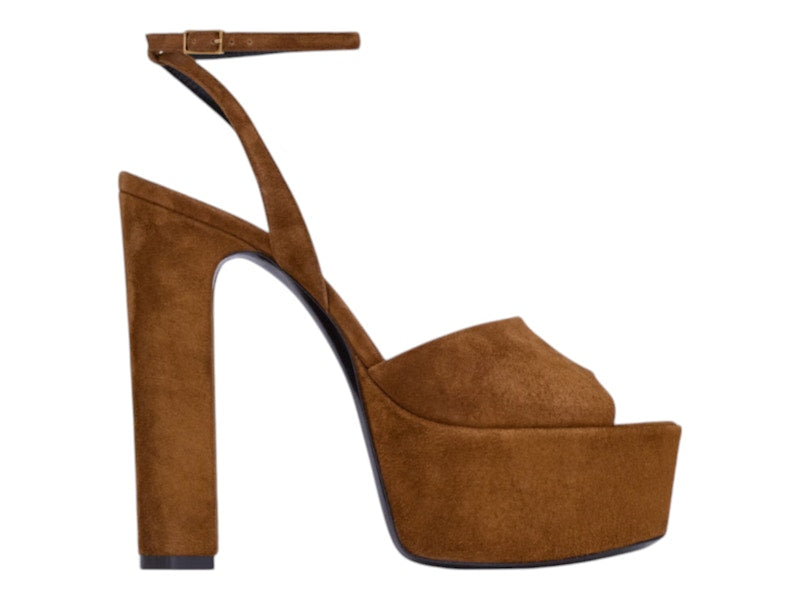 Saint Laurent Jodie Platform Sandals Brown (Women's)