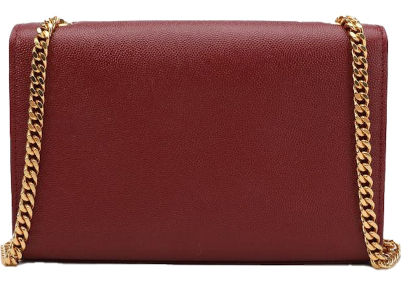 Saint Laurent Kate Chain Wallet With Tassle Rouge Legion