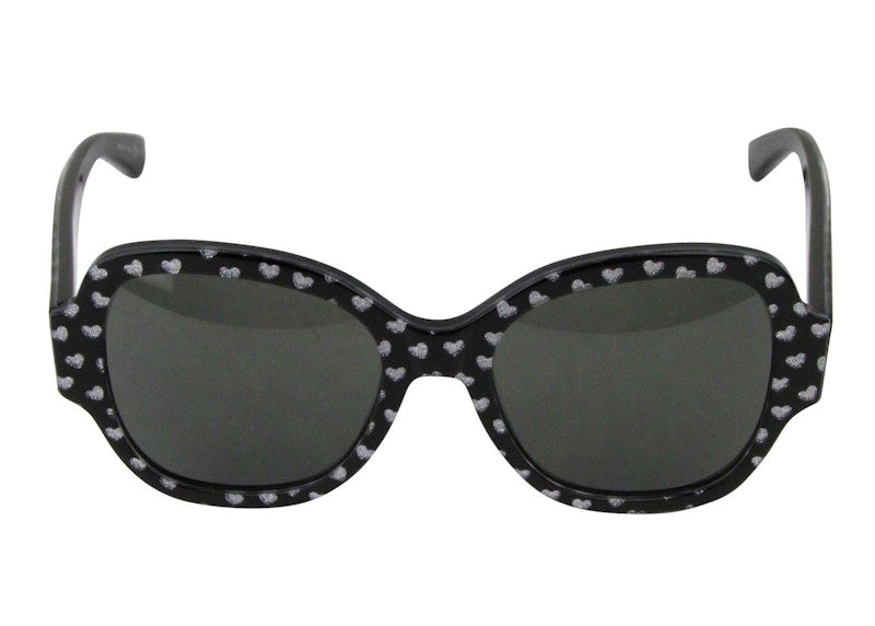 Saint Laurent Large Sunglasses Black/Silver Hearts (447690-1088-807363490)