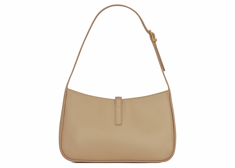 Saint Laurent Le 5 A 7 Hobo Bag In Smooth Leather Blossom Pink