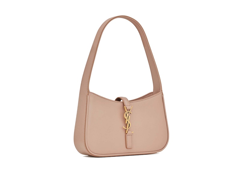 Saint Laurent Le 5 A 7 Mini Hobo Bag In Smooth Leather Rosy Sand