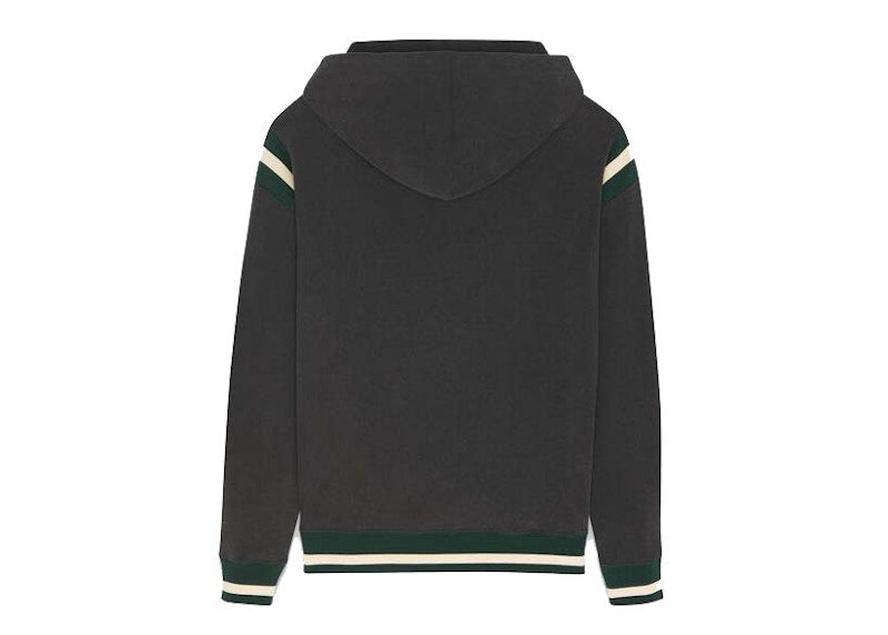 Saint Laurent Logo Hoodie Black/Green