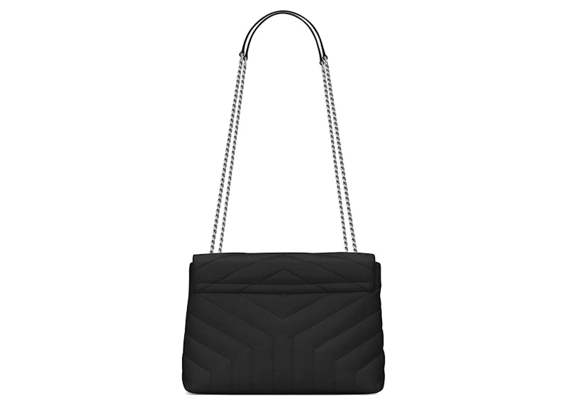 Saint Laurent Loulou Small Chain Bag Matelasse Black/Silver