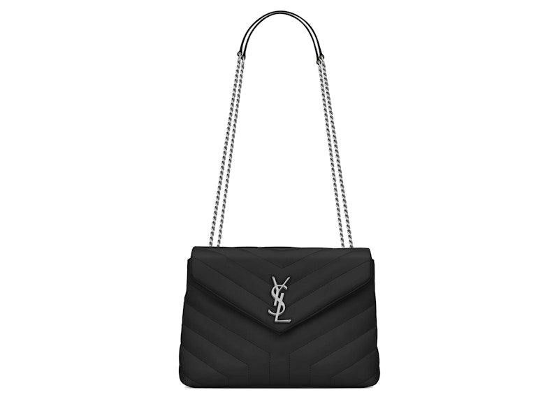 Saint Laurent Loulou Small Chain Bag Matelasse Black/Silver