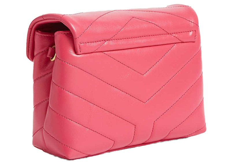 Saint Laurent Loulou Matelasse Y Leather Gold-tone Toy Freesia