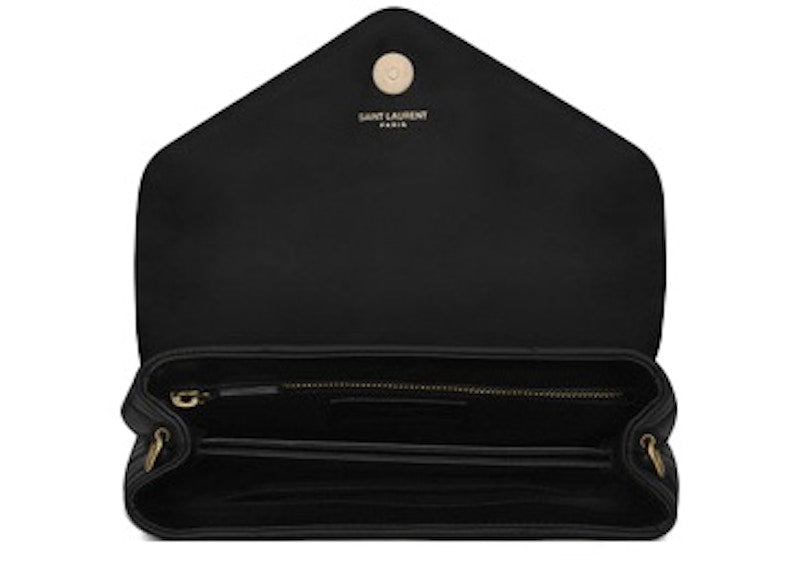 Saint Laurent Loulou Toy Bag Matelasse Leather Gold-tone Black