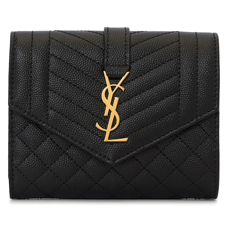 Saint Laurent Mix Matelasse Short Wallet Black