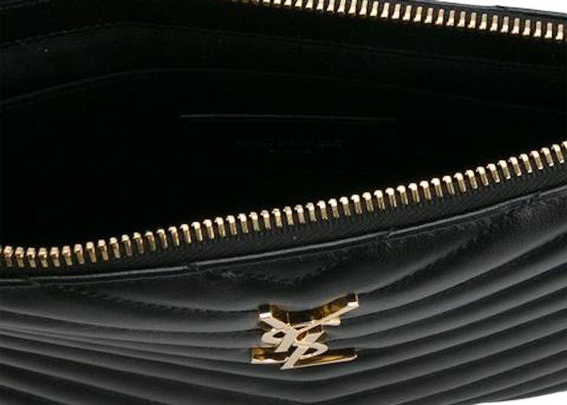 Saint Laurent Monogram Pouch Clutch Matelasse Black