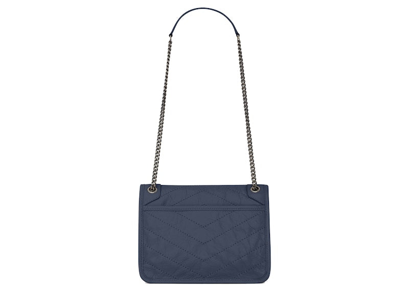 Saint Laurent Niki Baby Crinkled Vintage Navy