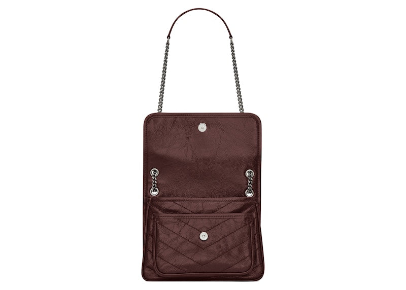 Saint Laurent Niki Baby Crinkled Vintage Rouge Legion