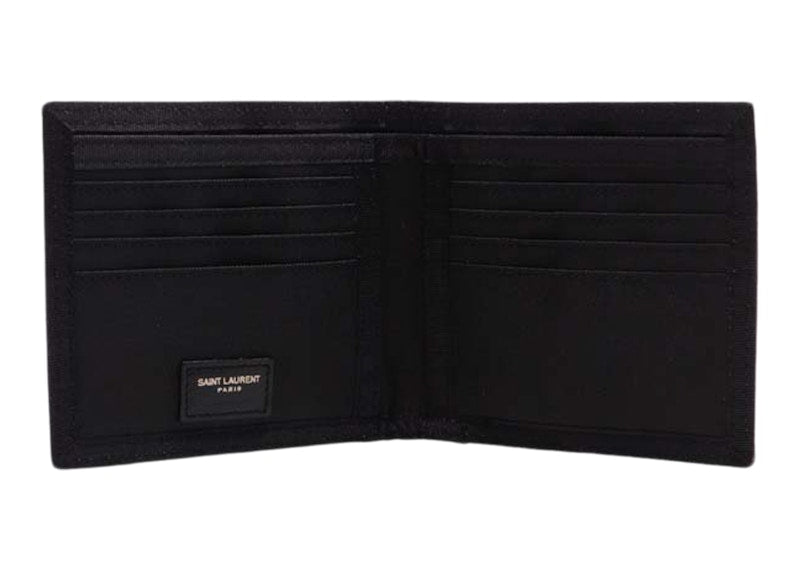 Saint Laurent Nuxx Nylon Logo Print Wallet Black