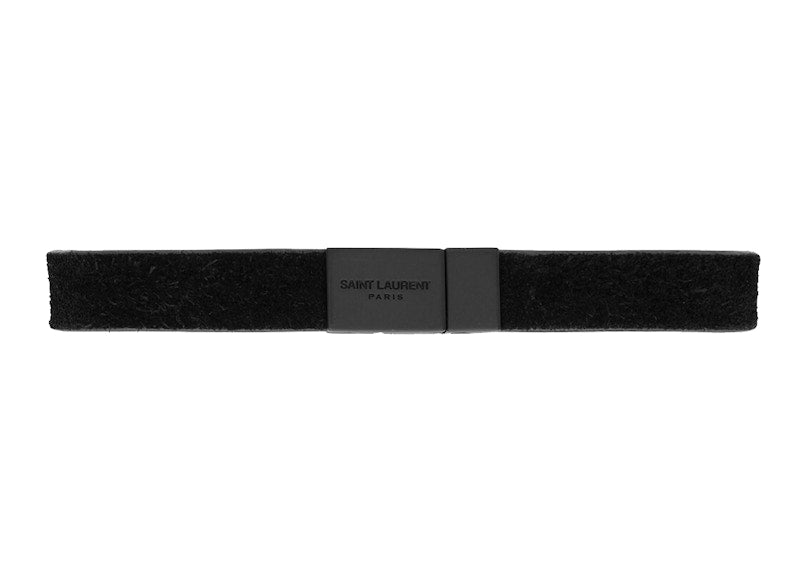 Saint Laurent Opyum Bracelet Suede And Metal Black