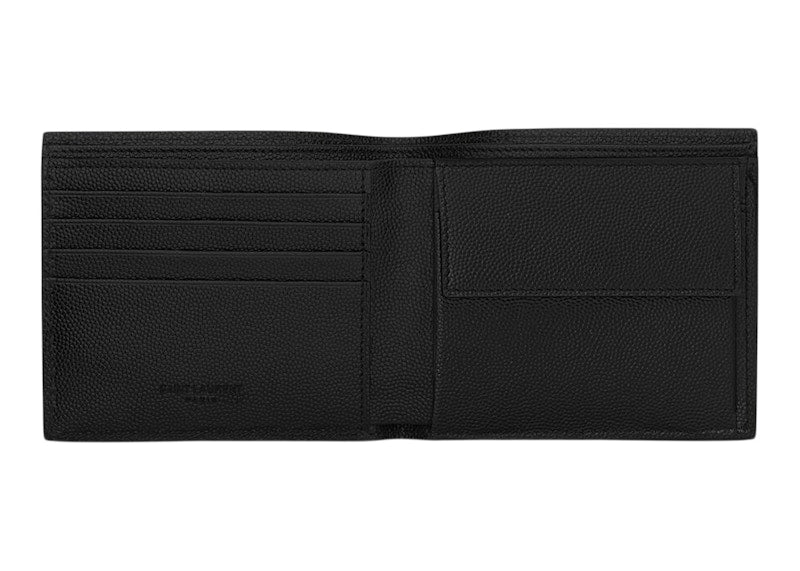 Saint Laurent Paris East/West Wallet With Coin Purse De Poudre Embossed Black