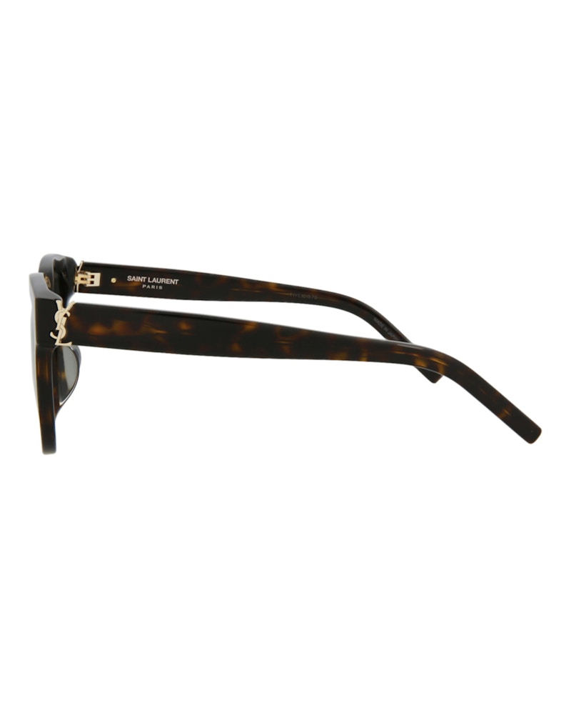 Saint Laurent Rectangle-Frame Acetate Sunglasses Havana Havana Grey (SLM40FN-30013808-004)