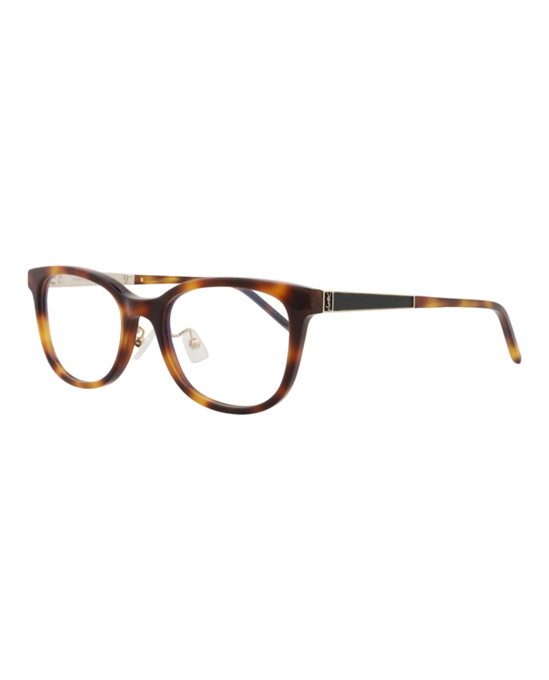 Saint Laurent Round-Frame Acetate Optical Frames Havana Gold Transparent (SLM76J-30009956-004)