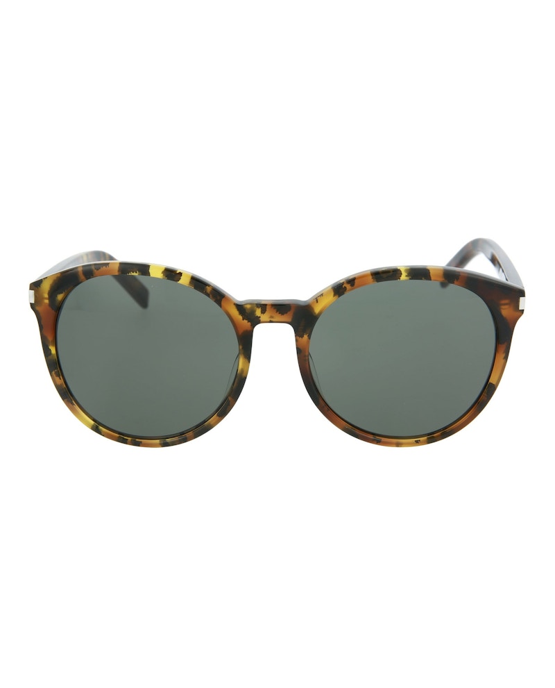 Saint Laurent Round-Frame Acetate Sunglasses Avana Grey (CLASSIC6-30000165-009)