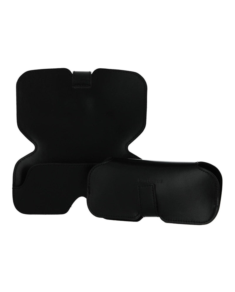 Saint Laurent Round-Frame Acetate Sunglasses Black Black Smoke (SLM48SAK-30007882-002)