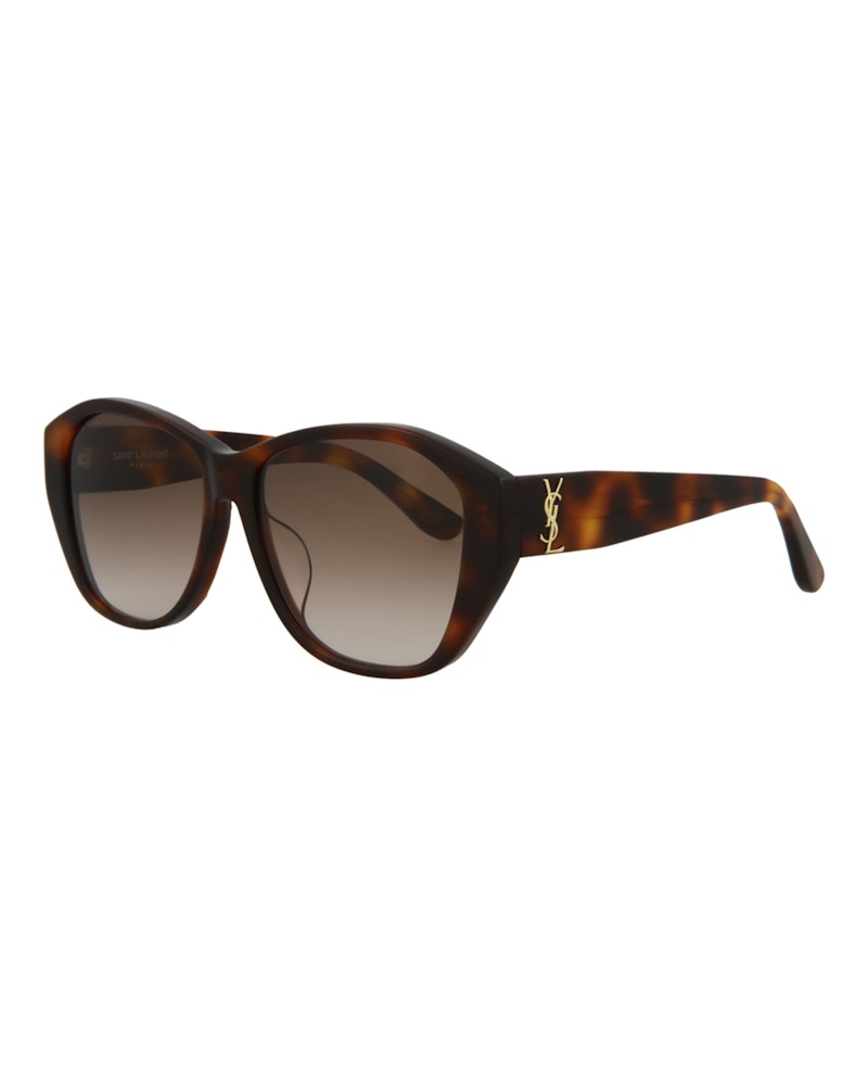 Saint Laurent Round-Frame Acetate Sunglasses Brown Brown (SLM8F-30001590-003)
