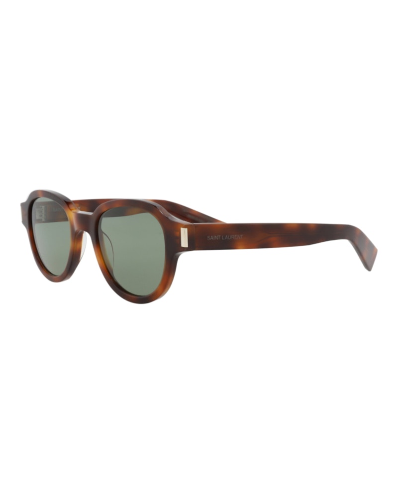 Saint Laurent Round-Frame Acetate Sunglasses Havana/Havana/Green (SL546-30013743-002)