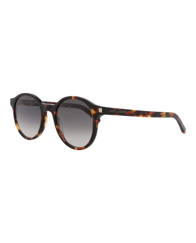 Saint Laurent Round-Frame Acetate Sunglasses Havana Havana Grey (SL521-30013043-004)