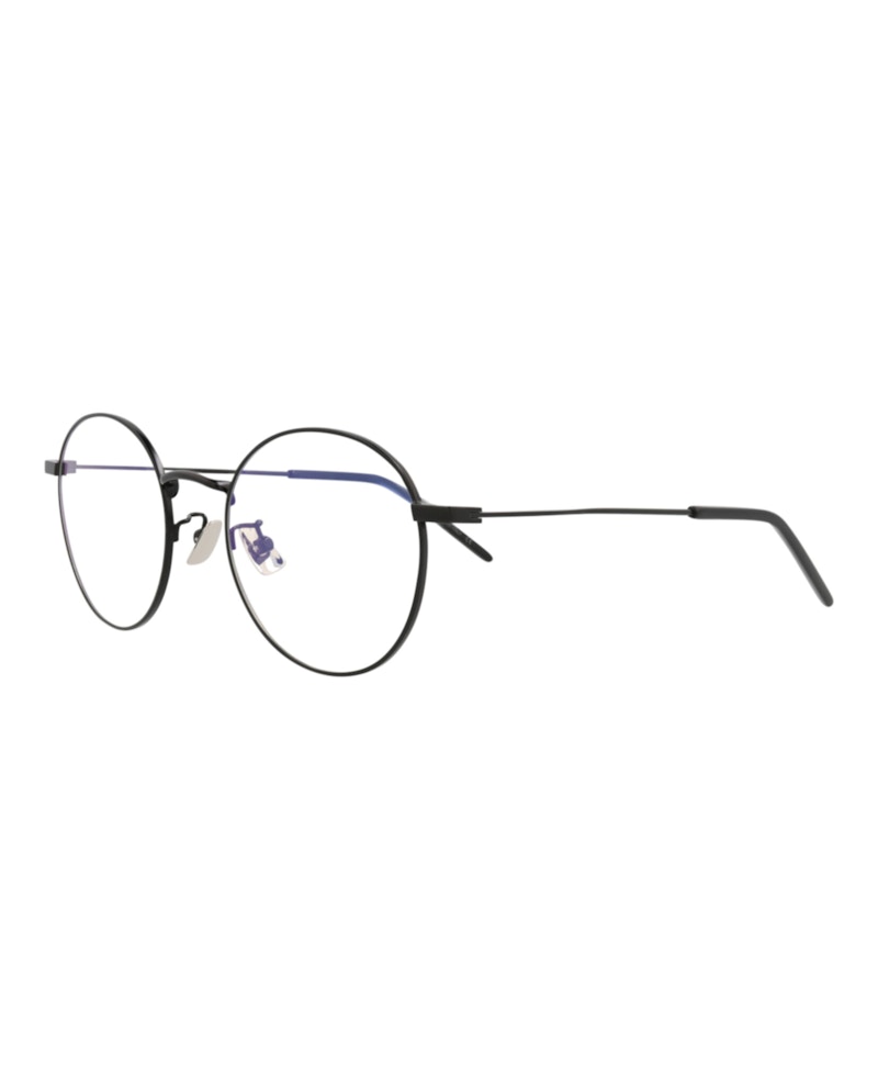 Saint Laurent Round-Frame Metal Optical Frames Black Black Transparent (SL237F-30002733-001)