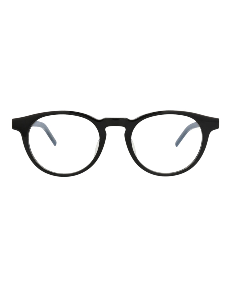Saint Laurent Round-Frame Recycled Acetate Optical Frames Black Black Transparent (SLM122F-30014321-001)