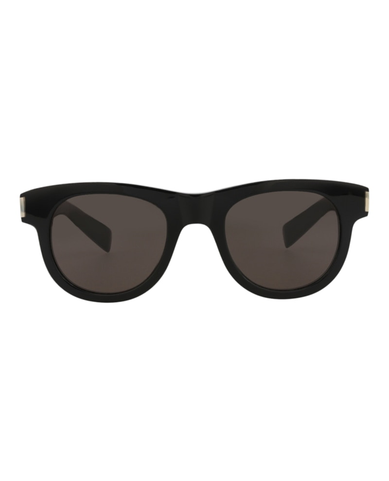 Saint Laurent Round-Frame Recycled Acetate Sunglasses Black Black Black (SL571-30014069-001)