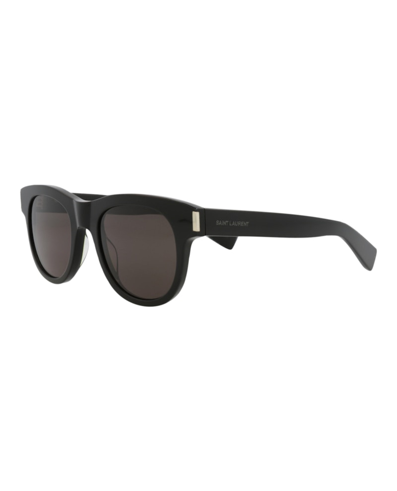 Saint Laurent Round-Frame Recycled Acetate Sunglasses Black Black Black (SL571-30014069-006)