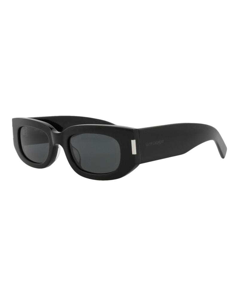 Saint Laurent Round-Frame Recycled Acetate Sunglasses Black Black Black (SL697-30015342-001)