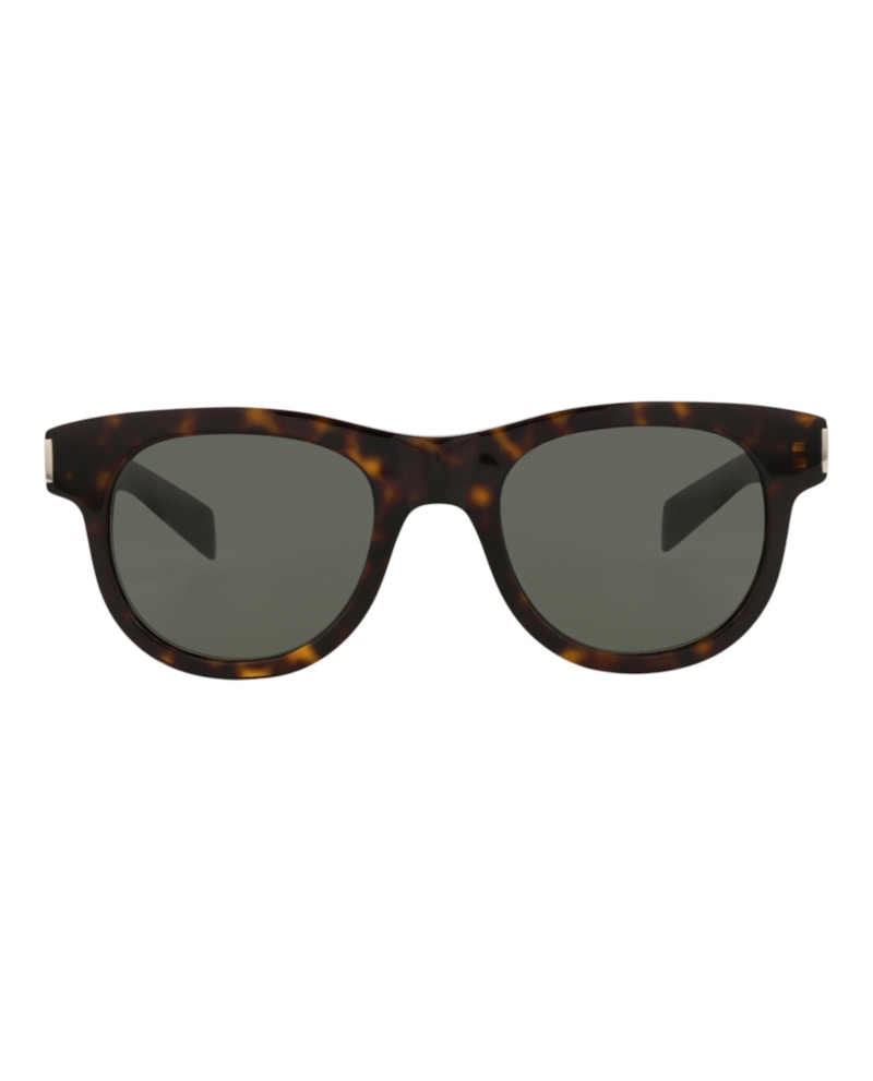 Saint Laurent Round-Frame Recycled Acetate Sunglasses Havana Havana Grey (SL571-30014069-007)