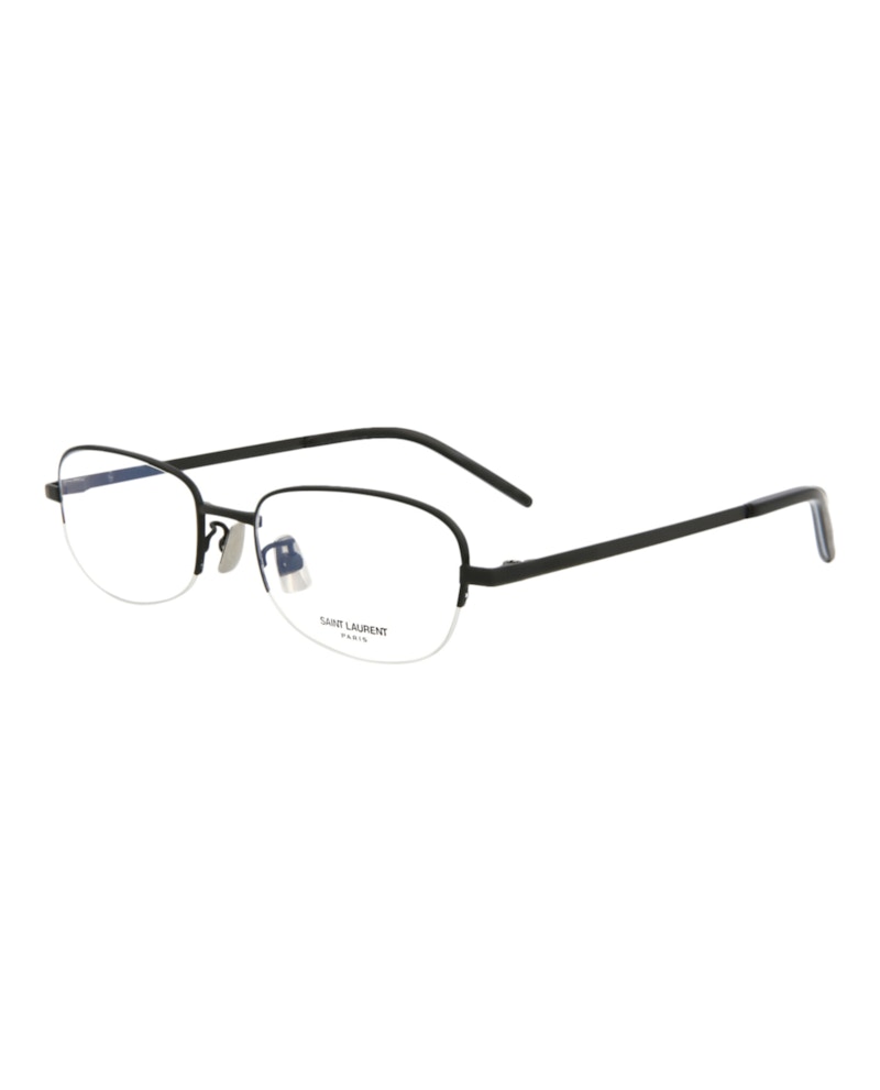 Saint Laurent Round-Frame Titanium Optical Frames Black Black Transparent (SL359T-30008522-002)