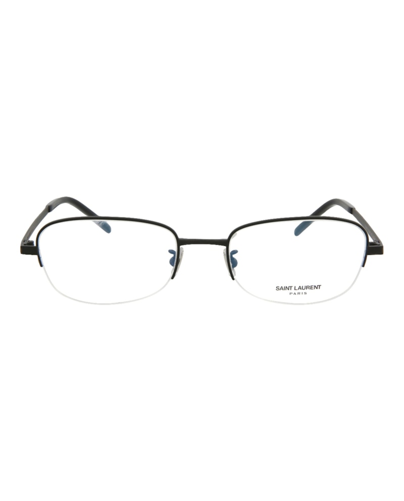 Saint Laurent Round-Frame Titanium Optical Frames Black Black Transparent (SL359T-30008522-002)
