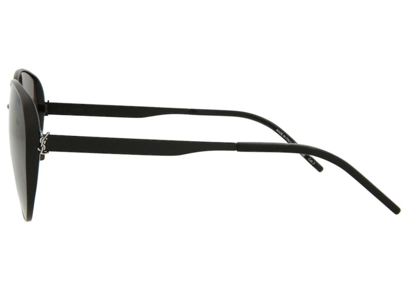 Saint Laurent Round/Oval-Frame Metal Sunglasses Black (SLM91-30011892-001-00344)
