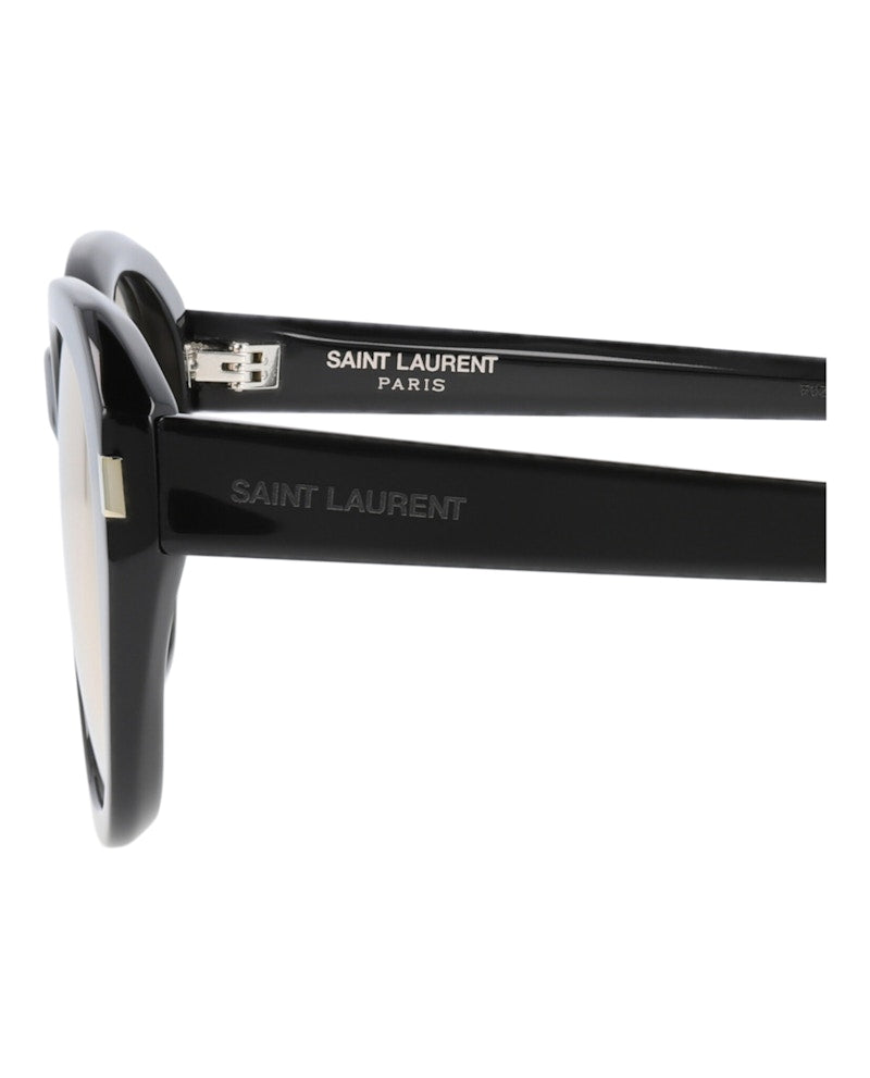 Saint Laurent Round Sunglasses Black/Black/Yellow (SL604-30014381-001)