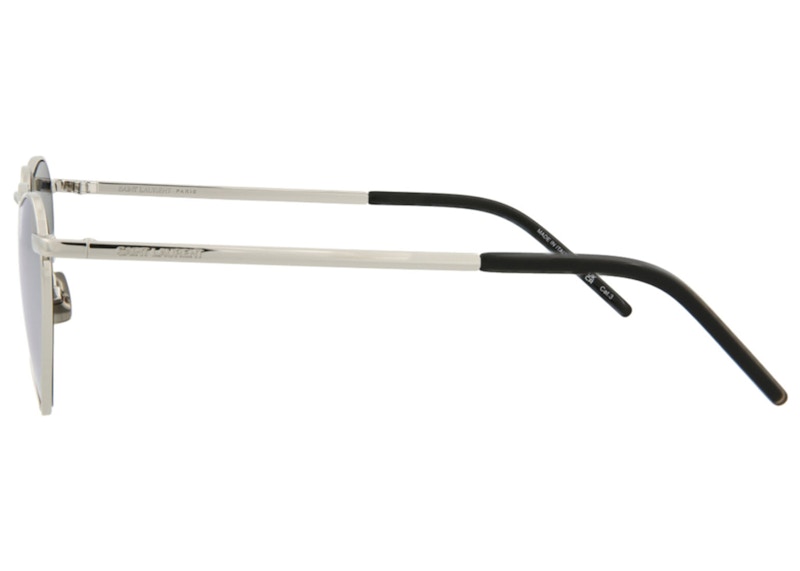 Saint Laurent SL 301 LouLou Metal-Frame Sunglasses Silver (SL301LOULO-30007818-003-00285)