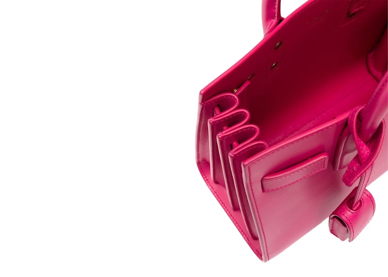 Saint Laurent Sac de Jour Tote Bag Nano Fuchsia