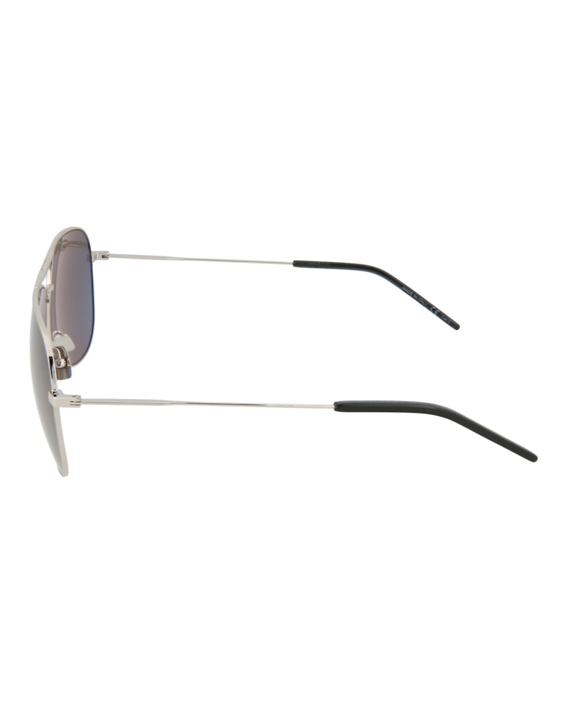 Saint Laurent Saint Laurent Aviator-Style Metal Sunglasses Shiny Silver (CLASSIC11-30000163-027)
