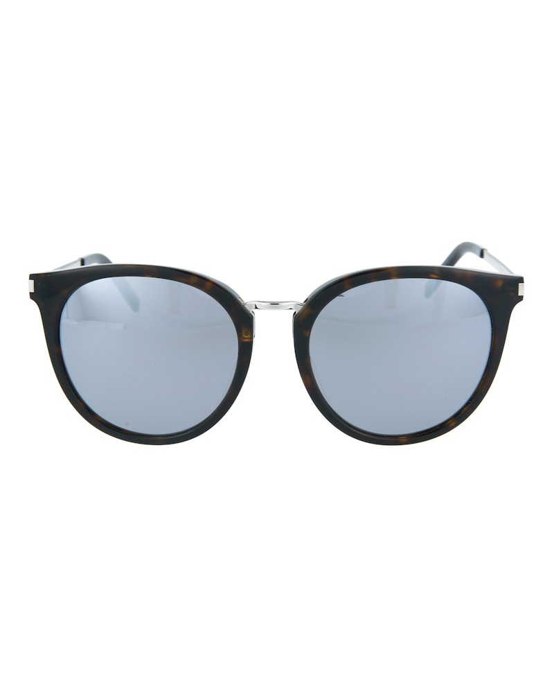Saint Laurent Saint Laurent Round-Frame Sunglasses Silver/Silver (SL130-30001086-003)