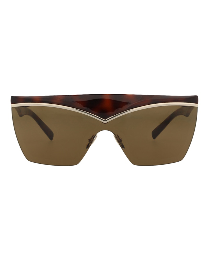 Saint Laurent Shield-Frame Injection Sunglasses Havana Havana Brown (SL614MASK-30014960-002)