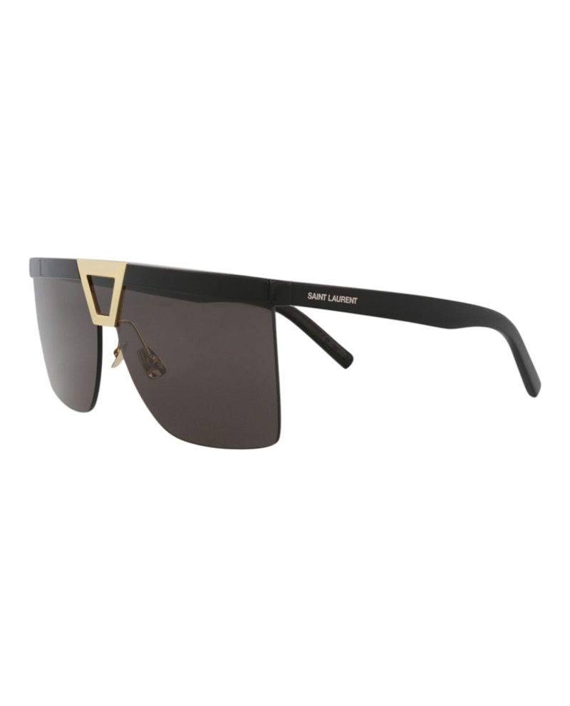 Saint Laurent Shield Wrap Sunglasses Black Black Black (SL537PALAC-30013514-001)