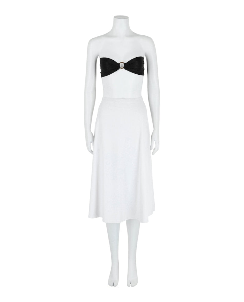 Saint Laurent Silk Bandeau Black