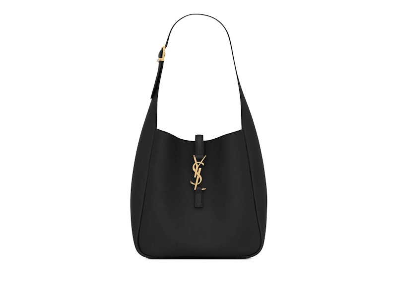 Saint Laurent Small Le 5 À 7 Supple in Grained Leather Black