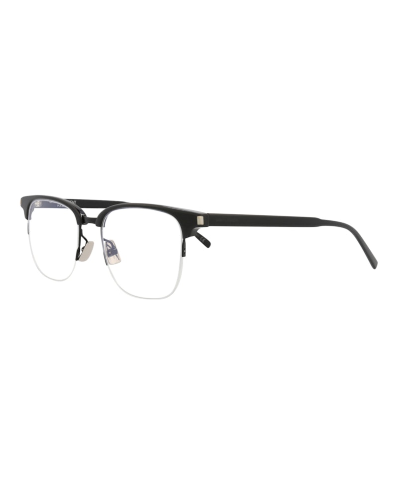 Saint Laurent Square-Frame Acetate Optical Frames Black Black Transparent (SL189SLIM-30001923-001)