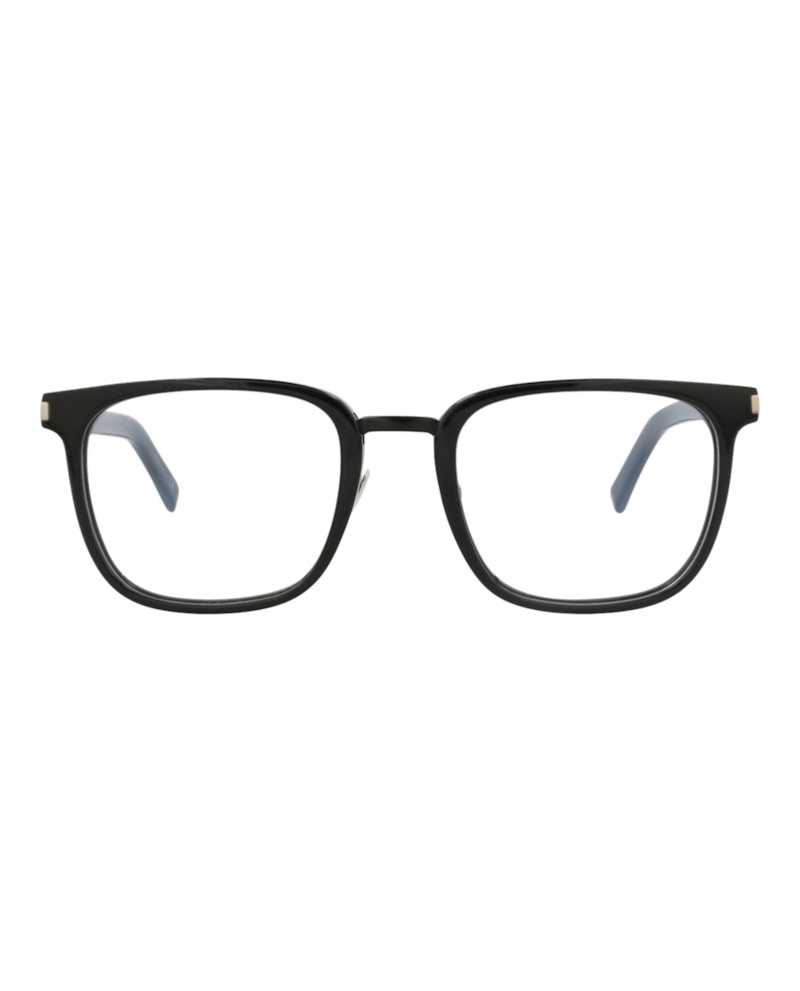 Saint Laurent Square-Frame Acetate Optical Frames Black Black Transparent (SL222-30002637-005)