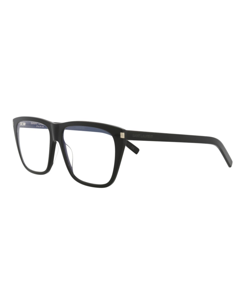 Saint Laurent Square-Frame Acetate Optical Frames Black Black Transparent (SL434SLIM-30010714-001)