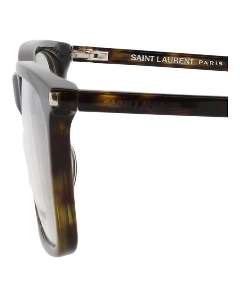 Saint Laurent Square-Frame Acetate Optical Frames Havana Havana Transparent (SL296F-30007772-006)