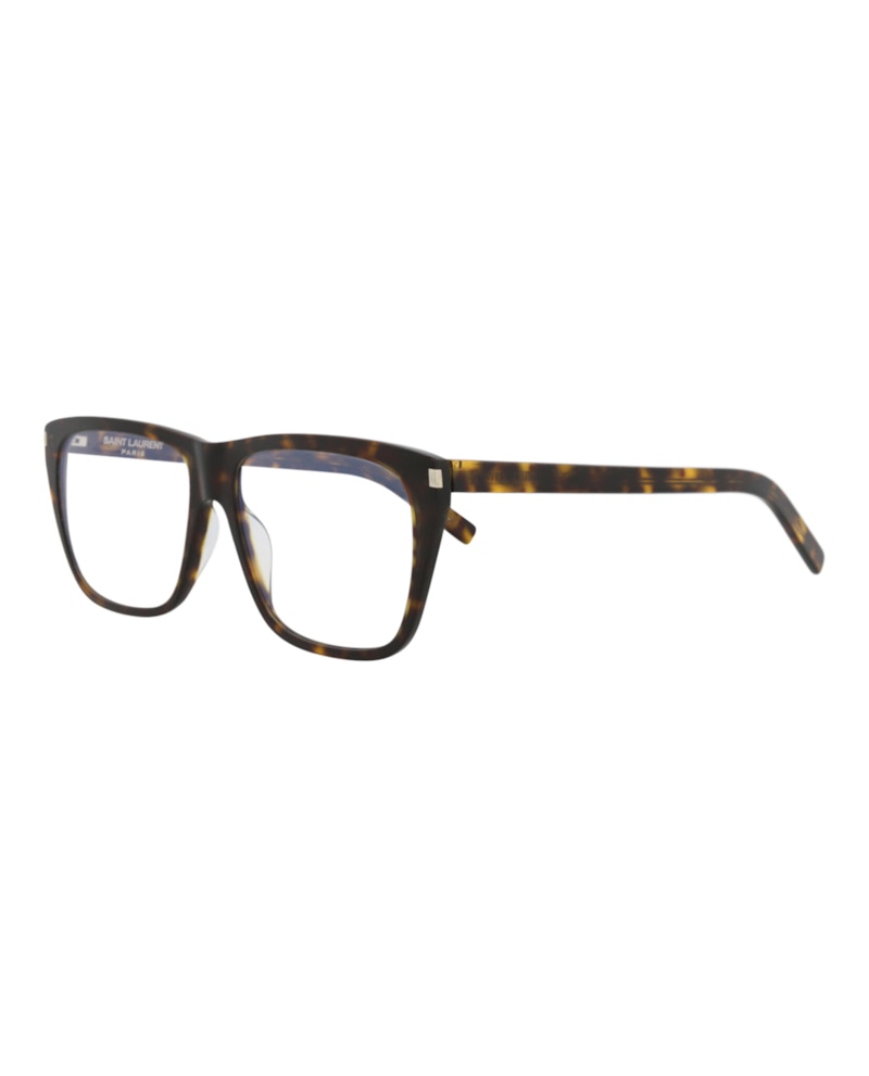 Saint Laurent Square-Frame Acetate Optical Frames Havana Havana Transparent (SL434SLIM-30010714-002)
