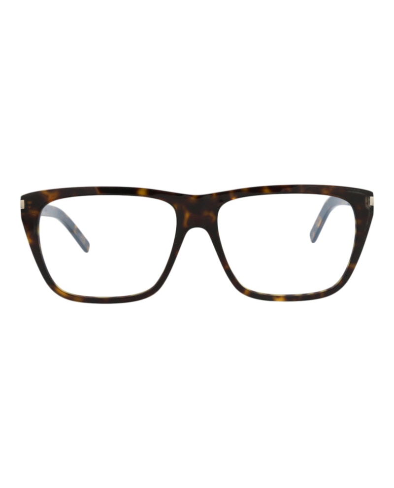 Saint Laurent Square-Frame Acetate Optical Frames Havana Havana Transparent (SL434SLIM-30010714-002)